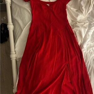 Hollister Vibrant Red Midi Dress